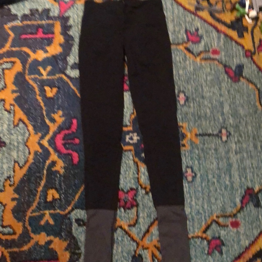 Athleta Black with Gray Ankle Leggings